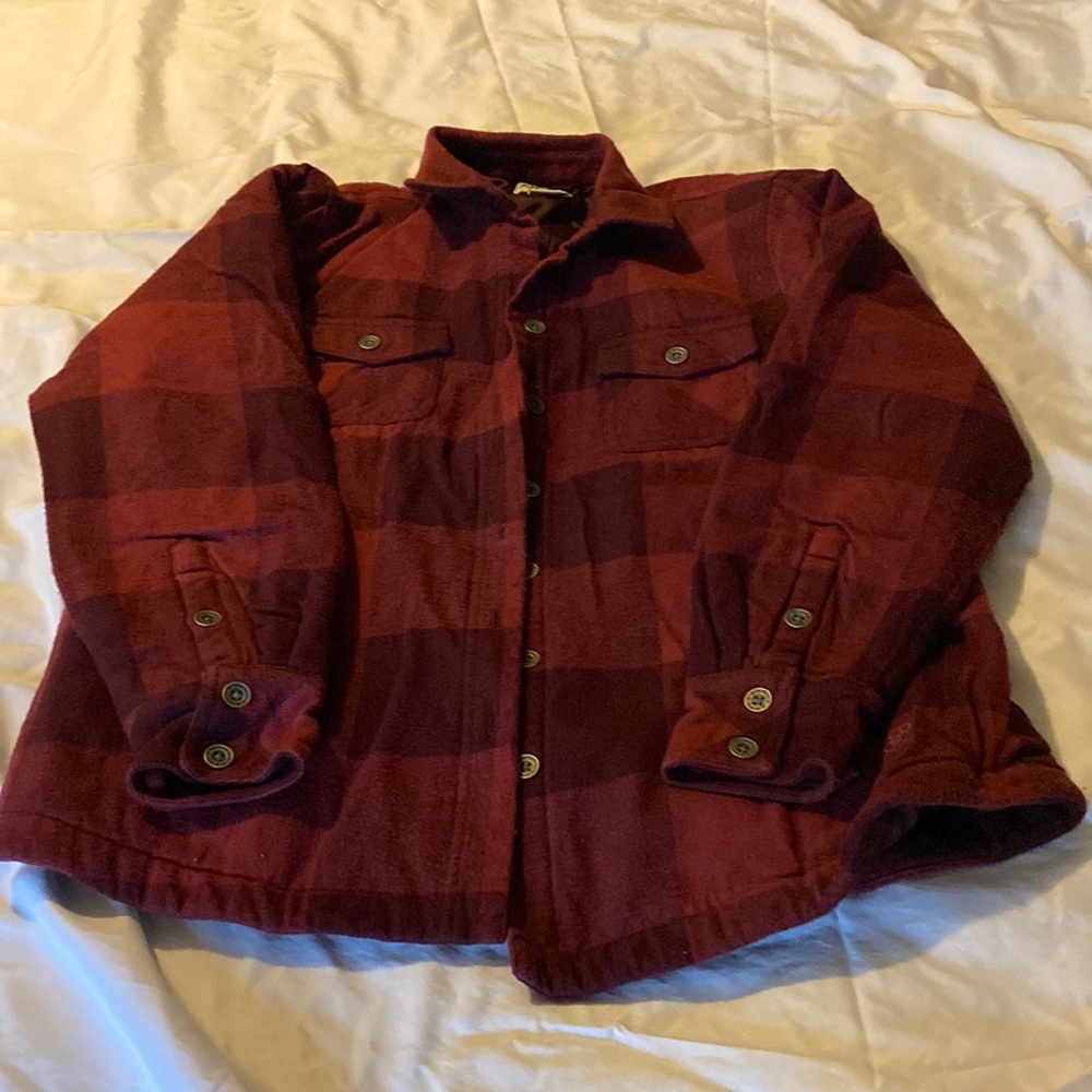 Arita maroon flannel. Worn twice